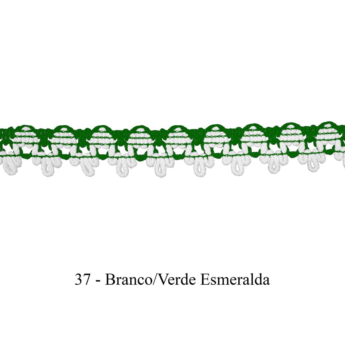 37-BRANCO/VERDE ESMERALDA